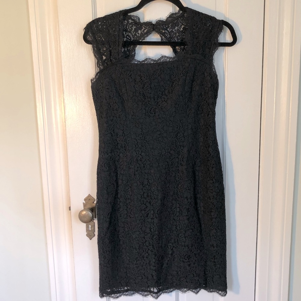 Adrianna Papell Black Lace Dress (size 6)